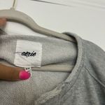 Aerie  Lace Up Oversized Crew Sweatshirt Photo 2