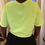 Nickelodeon  Lime Green Crop Top with Orange Logo Photo 2