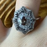 Color Changing Garnet Sterling Silver Cocktail Ring Size 7 Brown Photo 0