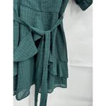 Trixxi  Dress Women Medium Green Pine Short Sleeve Belt Preppy Fairycore Festival Photo 6