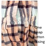 Free People  | S | We The Free Peach Pacific Dawn Flannel Shirt Jacket Shacket Photo 6