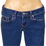 True Religion  Stella skinny low rise jean with orange logo pockets Size 27 EUC Photo 1