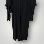 COS  Black V-Neck Draped Midi Dress XS/S Long Sleeve Elastic Waist Photo 10