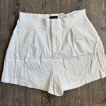 White Fox Boutique White Fox White High Rise Pleated Shorts Photo 0