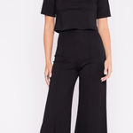 NEW NWT Ripley Rader Black Ponte Knit Wide Leg Pull On Pant 4+ Photo 0
