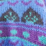 Vintage Gallagher Large Blue/Purple Geometric Cozy, Fuzzy, Knit Sweater GUC Blue Photo 6