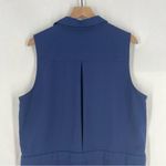 ASOS Stretch Blue Sleeveless Collared Tapered Leg Utility Jumpsuit Size 14 Photo 7