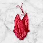 Aerie Swimsuit  Orange One Piece  Full Coverage Tank Swimsuit Bathing Size L Photo 2