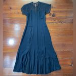 Vintage Positively Ellyn Sheer Elusion Pearl Sweetheart Bust Maxi Gown Sz M Black Size M Photo 15