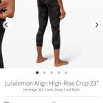Lululemon Align High-Rise Crop 23” - Heritage 365 Camo Deep Coal Multi Photo 8