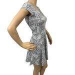 Hollister  Women’s Geometric Y2K Style Skater Dress Short Sleeve Mini Flare XS Photo 3