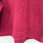 Old Navy Loose Cozy Sherpa Sweatshirt wine stain burgundy cozy long sleeve sz XL Photo 3