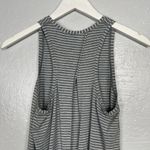 Lululemon  Women 4 Gray White All Tied Up Tank Striped Open Back Athletic Workout Photo 5