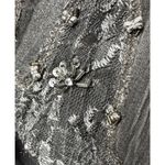 Chagall Gray Black Lace Ruffle Bead Sequin Embellished Cocktail Party Skirt Sz 6 Photo 7