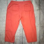 Papaya Weekend Linen Boho Capri Pants Women’s Size 12 Pink Cropped Low Rise Photo 6