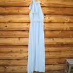 Mac Duggal  55035 Womens Blue High Neck Chiffon Gown with Bow Photo 5