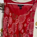 Robbie Bee Vintage 90s Y2K Signature by 100% silk red and white flowy maxi dress Photo 2