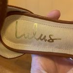 Lulu's Lynnie High Heels 6 Cognac Brown Square Toe Ankle Strap Stilettos Sandles Photo 2