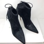 Manolo Blahnik black calf hair pointed booties, made in italy, size 40, NWOT Photo 3