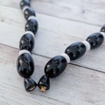 Vintage Necklace Stylish Retro Black & White Statement Chunky Photo 6