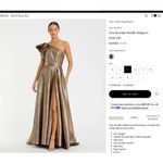Mac Duggal NEW NWT 68608 Antique Bronze Maxi Gown size 12 Photo 3
