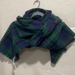 Old Navy Green and Blue Plaid Blanket Scarf NWT Photo 0
