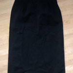 Hunt Club Elegant Black Pencil Skirt women’s vintage size 16 back slit buttons grunge Photo 0