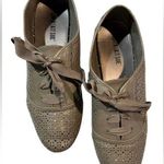 Lower East Side Perforated Vegan Leather Lace Up Loafers Flats Size 10 Photo 0