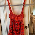 Free People Orange Print Crop Top Photo 1