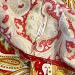 Bogner Paisley Polo Short Sleeve Golf Shirt Red Yellow Size 14 EUC Photo 1