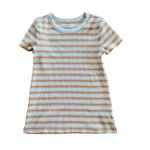 Old Navy Slim Orange Pink Striped Ribbed T-Shirt Womens Small Photo 10