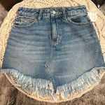 Free People  We the free Denim Mini Skirt Color: Indigo blue Size 24 VINTAGE NWT Photo 0