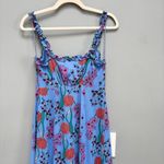 ASTR The Label Blended Blue Floral Print Button-Up Midi Dress S Photo 9