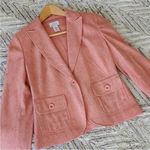 Loft  Dusty Pink Tweed Blazer Wool Blend with Silk Lining Sz 6 Photo 1