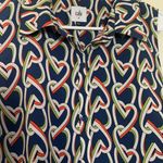 CAbi Women’s Medium Hola Amour Interlocking Hearts Button Sleeveless Shirtdress #5370 Photo 4