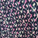 Nic+Zoe Women's M Geometric Print Twist Dress Multicolor Knee Length Sleeveless Photo 4