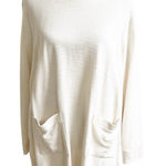 J. Jill Textured Jumper Tunic Big Pockets Size XL Cream Lagenlook Minimalist Photo 0