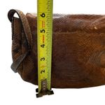 Abro Snakeskin Leather Crossbody Bag Designer Purse Brown Small Photo 2