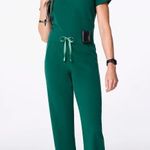 FIGS High Waisted Livingston Basic Scrub Pants in Hunter Green, Size X-Small Photo 0
