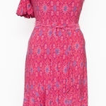 Ralph Lauren Lauren . Geo-Print Jersey One-Shoulder Dress. Photo 0