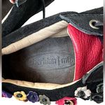 Sheridan Mia by Anthropology black suede and leather floral shoes size 42 (US12) Photo 6