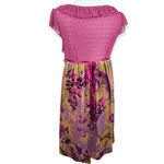 Free People Floral Velvet and Mesh Ruffle Mini Dress Small Photo 2