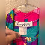 Oscar de la Renta Vintage Swimwear Floral Mesh Vintage Open Coverup Top Size M Photo 5