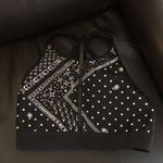 Reebok  bandana print “Happiness is my warm-up” mesh T back sports‎ bra Photo 6