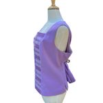 Louise Ricci Top Blouse Sz 18 Purple Beaded square Neckline Rhinestone Y2K Glam Photo 5