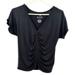 American Eagle AEO size XS soft & sexy line short sleeve top shirt black Photo 0