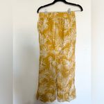 C&C California  XS linen pullover pants Leaf Print yellow boho summer beach Photo 3