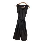 Calvin Klein  Black Sleeveless V-Neck Wide Leg Belted Jumpsuit Women's size 4 Photo 4