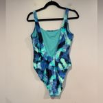 Aerie New  blue tie dye low‎ back swimsuit Photo 3