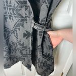 Free People Western Geometric Longline Denim Vest in Black XS Photo 3